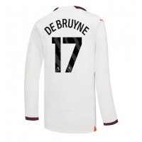 Billiga Manchester City Kevin De Bruyne #17 Borta fotbollskläder 2023-24 Långärmad